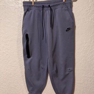 Nike Sweatpants Womens Medium Blue Tech Fleece Running Athletic Jogger Pants